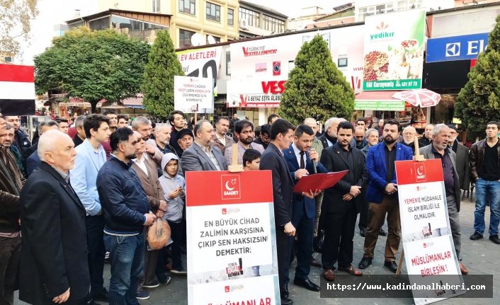 Saadet Partisi Samsun Gençlik Kolları Yemen için meydanlara indi
