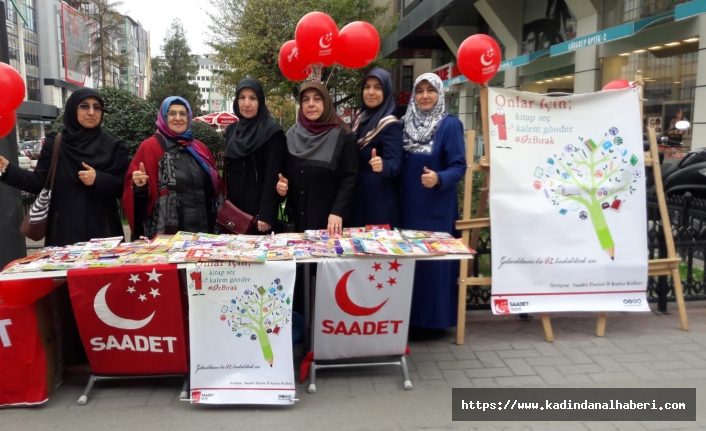 Saadet Partisi Samsun Kadın Kolları IZ BIRAK Kitap Kampanyası düzenlediler