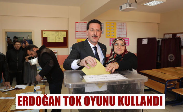 CUMHUR İTTİFAKI ADAYI İLKADIM BELEDİYE BAŞKANI ERDOĞAN TOK OYUNU KULLANDI...