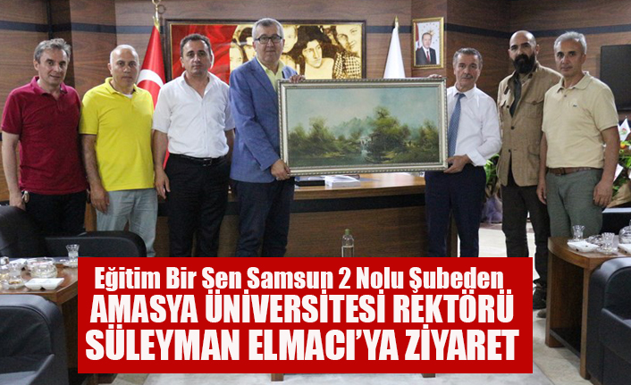 Eğitim Bir Sen Samsun 2 Nolu Şubeden AMASYA ÜNİVERSİTESİ REKTÖRÜ SÜLEYMAN ELMACI’YA ZİYARET