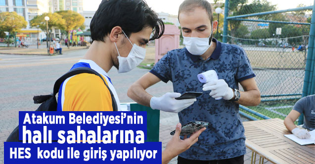 Atakum Belediyesi’nin halı sahalarına HES kodu ile giriş yapılıyor