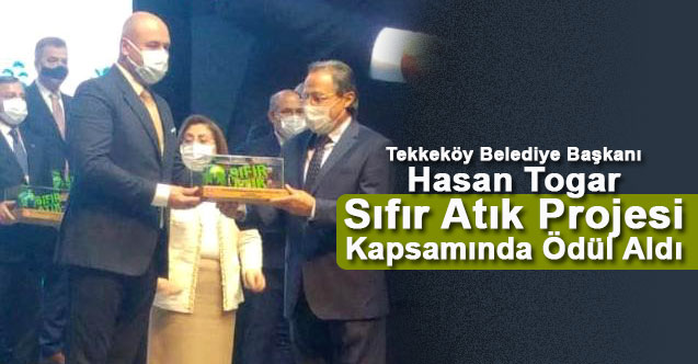 Tekkeköy Belediye Başkanı Hasan Togar Sıfır Atık Projesi Kapsamında Ödül Aldı