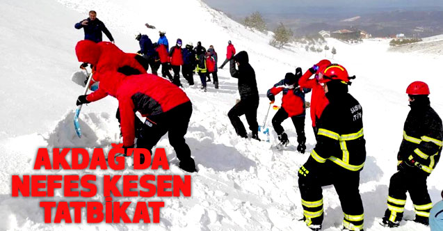 Akdağ’da nefes kesen tatbikat