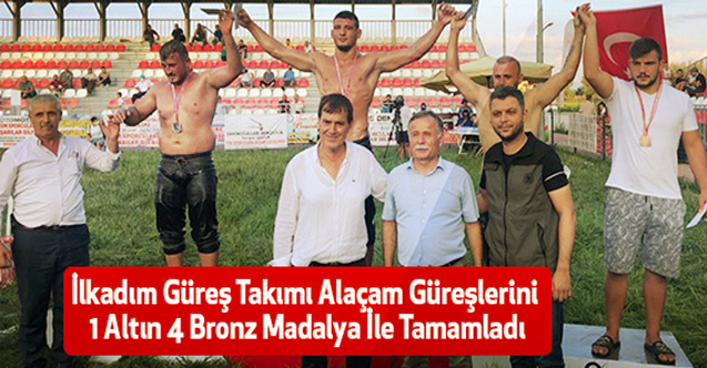 İlkadım Güreş Takımı Alaçam Güreşlerini 1 Altın 4 Bronz Madalya İle Tamamladı
