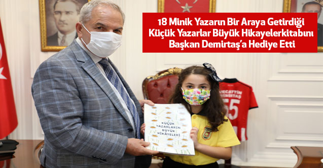 18 Minik Yazarın Bir Araya Getirdiği Küçük Yazarlar Büyük Hikayelerkitabını Başkan Demirtaş’a Hediye Etti