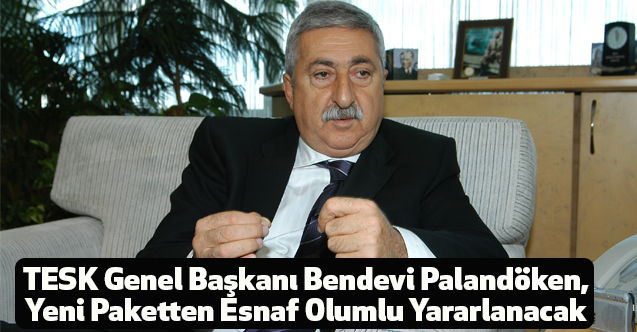 TESK Genel Başkanı Bendevi Palandöken, Yeni Paketten Esnaf Olumlu Yararlanacak