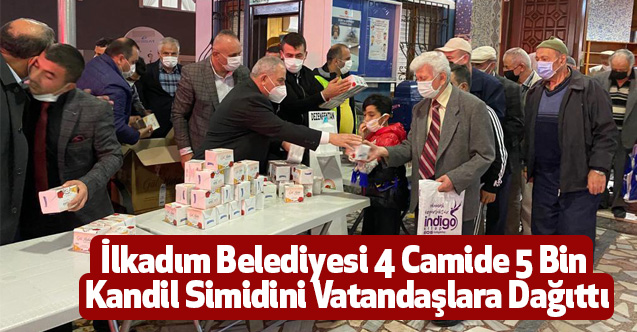 İlkadım Belediyesi 4 Camide 5 Bin Kandil Simidini Vatandaşlara Dağıttı