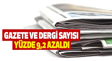 Gazete ve Dergi Sayısı Yüzde 9,2 Azaldı