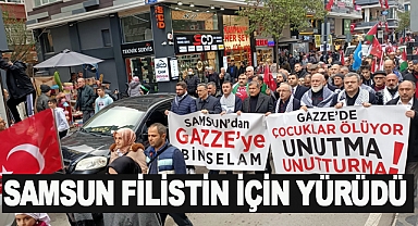 Samsun Filistin İçin Yürüdü