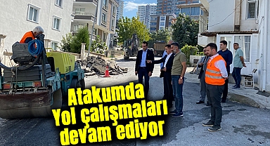 Atakumda Yol çalışmaları devam ediyor