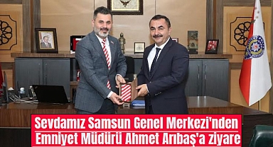 Sevdamız Samsun Genel Merkezi'nden Emniyet Müdürü Ahmet Arıbaş'a ziyaret