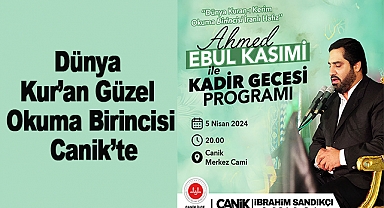 Dünya Kur’an Güzel Okuma Birincisi Canik’te