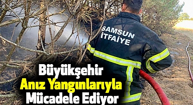 Büyükşehir Anız Yangınlarıyla Mücadele Ediyor