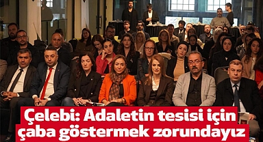 Çelebi: Adaletin tesisi için çaba göstermek zorundayız