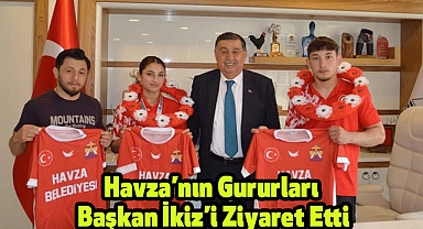 Havza’nın Gururları Başkan İkiz’i Ziyaret Etti