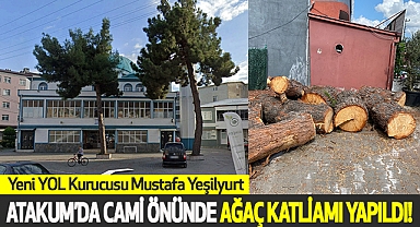 Atakum’da cami önünde ağaç katliamı yapıldı!