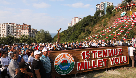 İlkadım'da, 15 Temmuz Millet Yolu ve Şehitler Anıtı Açıldı