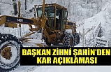 Başkan Zihni Şahin'den 'KAR' açıklaması