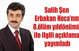 Salih Şen Erbakan Hocanın 8.ölüm yıldönümünde andı