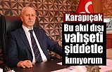 Karapıçak: Bu akıl dışı vahşeti şiddetle kınıyorum