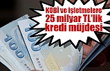 KOBİ ve işletmelere 25 milyar TL'lik kredi müjdesi