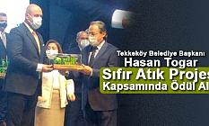 Tekkeköy Belediye Başkanı Hasan Togar Sıfır Atık Projesi Kapsamında Ödül Aldı
