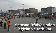 Samsun itfaiyesinden eğitim ve tatbikat