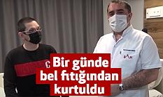 Bir günde bel fıtığından kurtuldu