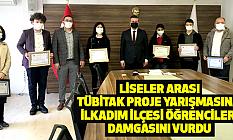 Liseler Arası TÜBİTAK Proje Yarışmasına İlkadım İlçesi Öğrencileri Damgasını Vurdu