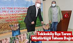 Tekkeköy İlçe tarım müdürlüğü tohum dağıttı