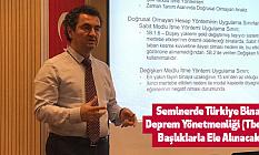 Seminerde Türkiye Bina Deprem Yönetmenliği (Tbdy) Başlıklarla Ele Alınacak
