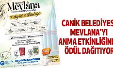 Canik Belediyesi Mevlana'yı Anma Etkinliğinde Ödül Dağıtıyor