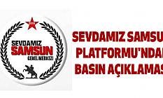 Sevdamız Samsun Platformu'ndan basın açıklaması