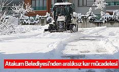 Atakum Belediyesi’nden aralıksız kar mücadelesi
