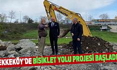 Tekkeköy'de bisiklet yolu projesi başladı
