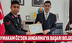 Kaymakam Öz’den Jandarma’ya Başarı Belgesi