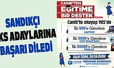 Sandıkçı YKS Adaylarına Başarı Diledi
