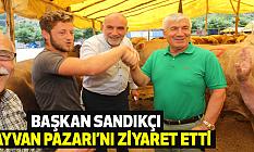 Başkan Sandıkçı Hayvan Pazarı’nı Ziyaret Etti