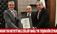 Samsun TSO Heyeti Vali Zülkif Dağlı'ya Teşekkür Ziyareti