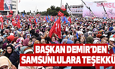 Başkan Demir’den Samsunlulara Teşekkür